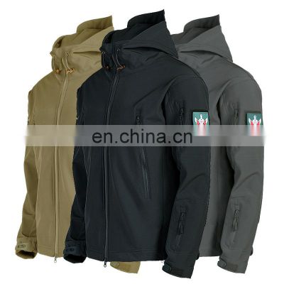 Jacket men's outdoor soft shell jacket fleece fleece plus fleece camouflage jacket windproof