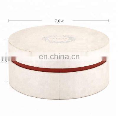 Wholesale cheap custom white round box for Skin care products and cosmetics