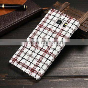 2016 New British Plaid Style Back Cover for Samsung Galaxy S6 Edge Plus, the Soft Cloth for Samsung Galaxy S6 Edge Plus Case