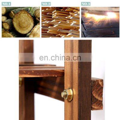 Bamboo 3-Tier Hanging Plant Stand Planter Shelves Flower Pot Organizer Storage Rack Folding Display Shelving Plants Shelf photo-5