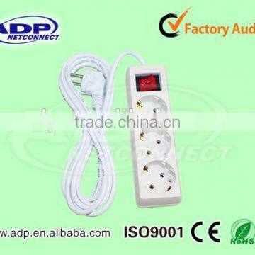 EU 3/4/5/6 ways 2 Pin Power Socket with switch