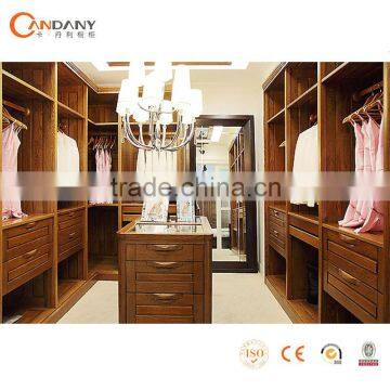 Open style solid wood wardrobe, wardrobe aluminium glass door designs