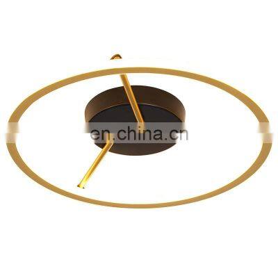 2022 New Round Bedroom Study Fashion Decoration Ceiling Lamp Gold Minimalist LED Ceiling Light