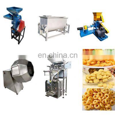 Maize Rice Extruding Machine Corn Chips Puff Rings Pop Snack Extruder Machine