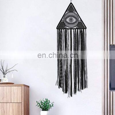 New Arrival Ornaments Tassels Dreamcatchers Handmade Black Macrame Evil Eye Dream Catcher photo-2