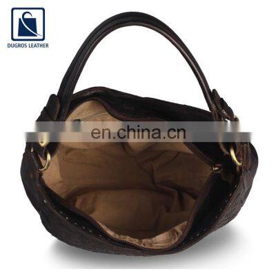 Light Weight Genuine Leather Material Made Women Handbag From Top Listed Manufacturer
