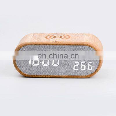 Luxury Promotional Night Light Smart Digital Display Small Clock With Wireless Charger for Home Decoration photo-4