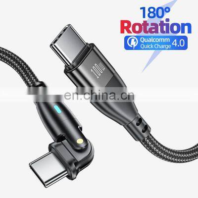 PD 100W 180 Degree Charging Cable Fast Charging Type C Charger Data Transfer Mobile Phone Usb C Data Cable photo-3