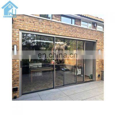 Weijia120 series shutter ready made interior wooden glass sliding doors