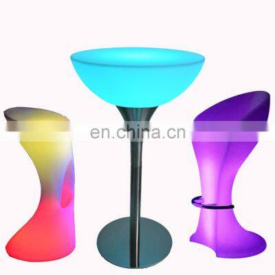 wireless illuminated glowing led portable led light bar cocktail rechargeable party lights bar tables outdoor furniture