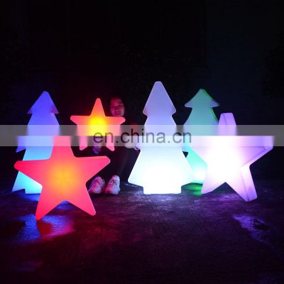 Christmas lamp /Outdoor house led night street light decor plastic tree/star/snow led Christmas lights wholesale