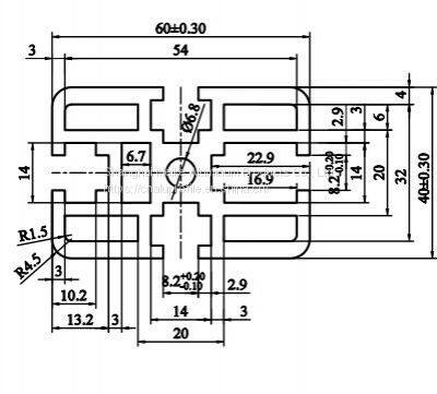 MK-8-4060 4060 Silver Anodizing T Slot Aluminum Extrusion Profile for Window and Door Factory Price photo-2
