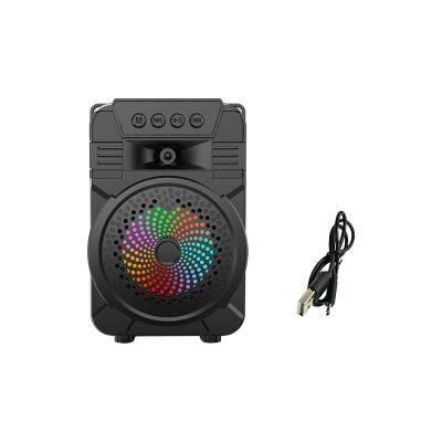 OEM 8W Powered Led Rgb Light Stage Party Dj Stereo Mic Aux Bass Subwoofer Loud Sound Wireless Bt Studio Speaker