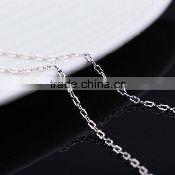 Wholesale Fashion Jewelry Rhodium Plated Cheap Cable Chain Necklace photo-3