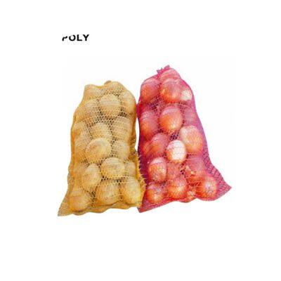 Bolsas de malla de plástico PE para empaquetar verduras. Bolsas de malla de PP para papas