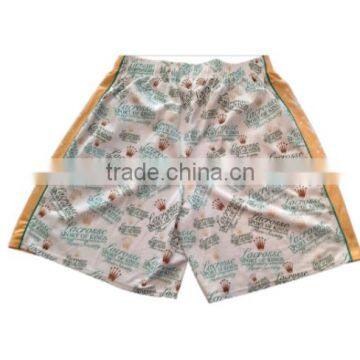 100% polyester full sublimation printing Custom lacrosse shorts