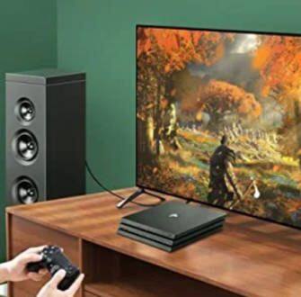 Angled Digital Toslink Optical Audio Cable,Gold-Plated,4mm Black PVC photo-3