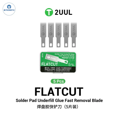 2UUL DA28 FlatCut Underfill Scraper for Mobile Phone PCB Repair