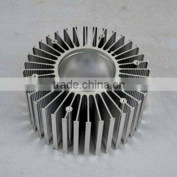 High quality round shape extruded 6000 series aluminum cooling fin (aluminium cooling fin, heat sink aluminium)