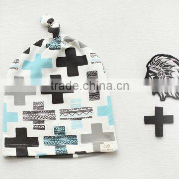 Breathable Kids Hat Boutique Cotton Cartoon Tied Angle Newborn Baby Cap For 0-2 Years In Stock photo-4