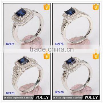 Fashion Women's Engagement Ring 18k White Gold Jewelry Diamond Wedding Ring