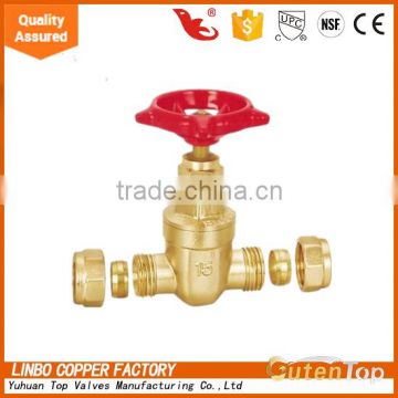 LB-GutenTop 1/2 inch compression end 57-3 brass gate valve                        
                                                Quality Choice