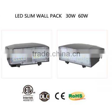 Indoor and outdoor ip65 30W 60W led wall pack light DLC ETL CE RoHS