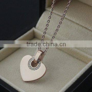 latest gold stainless steel necklace design for women with price