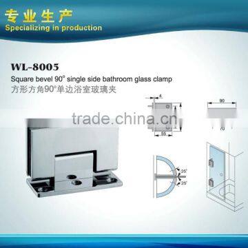 Square Bevel 90 Degrees Single Side Brass Glass Door Hinge