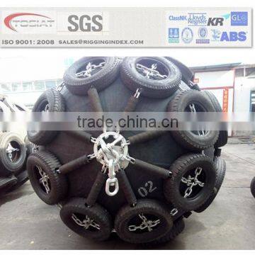 pneumatic rubber fenders with chain protection net