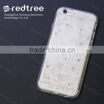 2016 Diamond Transparent Soft TPU High-end Phone Case for Iphone 6s 6plus 7 photo-2