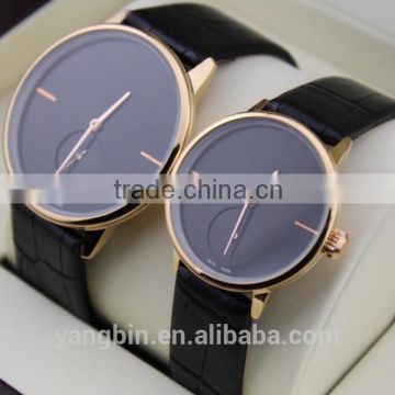 High Quality Super Slim Custom Couple Quart Watches