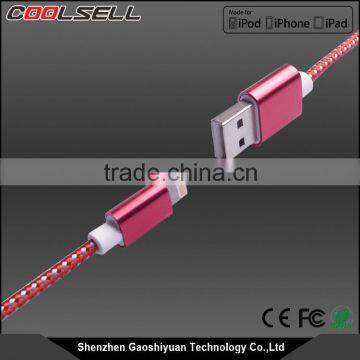 Original High Quality Mfi Custom Logo Colorful Nylon Braide USB Data Cable for Iphone 5 Mfi Charger Cable Mfi Certified photo-2