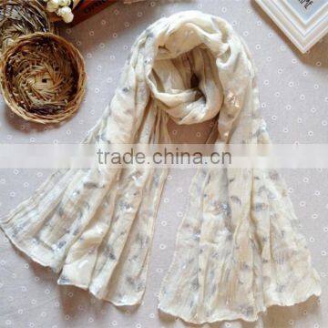 Wholesale China Floral Print Stole Shawl Bamboo Cotton Scarf photo-3