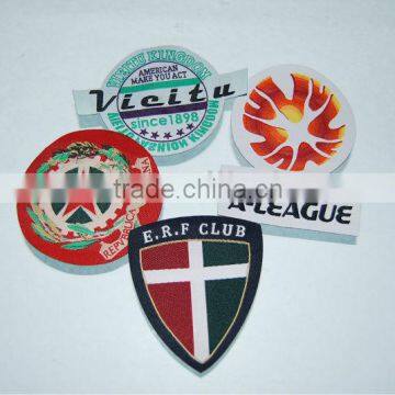 2015 new fashion high-density custom reusable name woven school badges