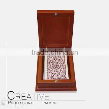 Custom wood playing card storage boxes