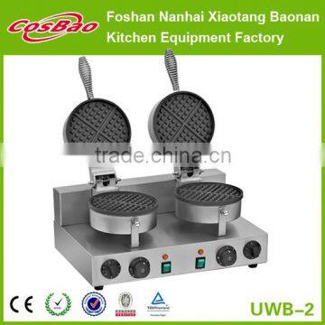 Commercial Stainless Steel Waffle Maker/Waffle Baker/Waffle Maker Machine UWB-2(CE and Rhos Approval)