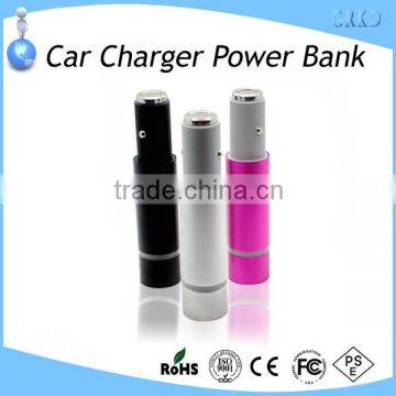 New product multifunctional car charger power bank with led