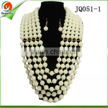 wholesale jewelry indian beaded fashion jewelry set high quality necklace and earing