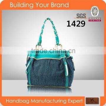 1429 Importing Ladies Blue Jeans Handbags Guangzhou Manufacturer