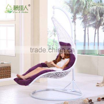 White / Lime Outdoor Patio Enclave Lounge Swing Bed Chair Wicker Rattan Hammock