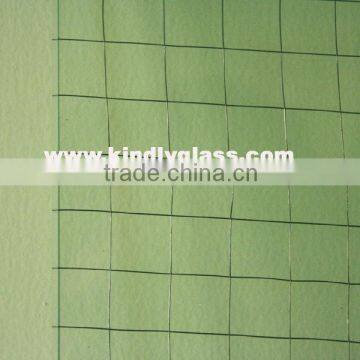 Wired laminated glass with square steel net