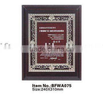 Wooden plaque&Plastic frame:BFWA075