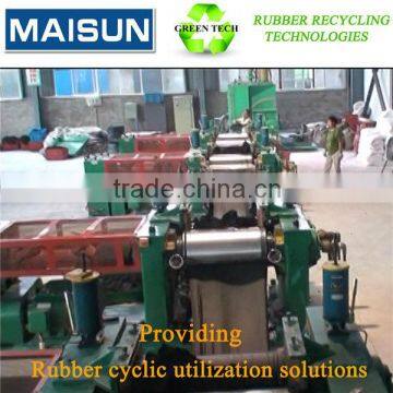 reclaimed rubber mixing mil for waste tyre/used tires recycling production line