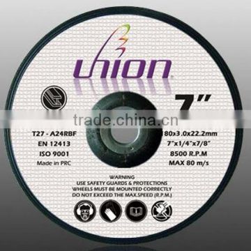 7inch 180X3X22.2mm DEPRESS cutting disc for metal/steel