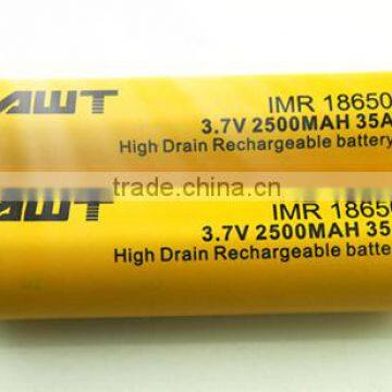 non alkaline batteries 35A 2500mah Aweite 18650 aa battery cell Carbon zinc battery