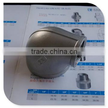 3/4-2 inch stainless steel threaded reducer elbow in 150lbs pressure