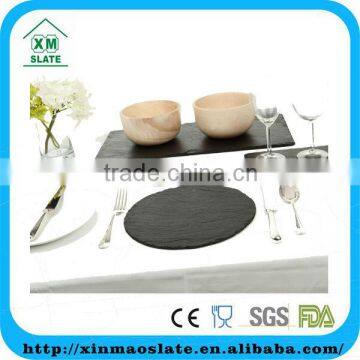 Chinese Slate Factory Supply Round Slate Place Mats