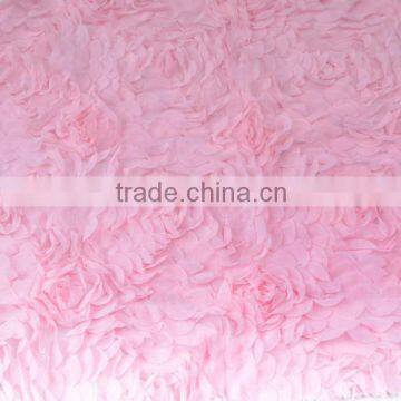 Manufacturer Supply Chiffon 3d Rose Fabric Pleated Embroidery Chiffon Fabric photo-6