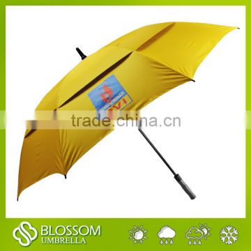 2016 Best selling advertising double layers vintage golf umbrella